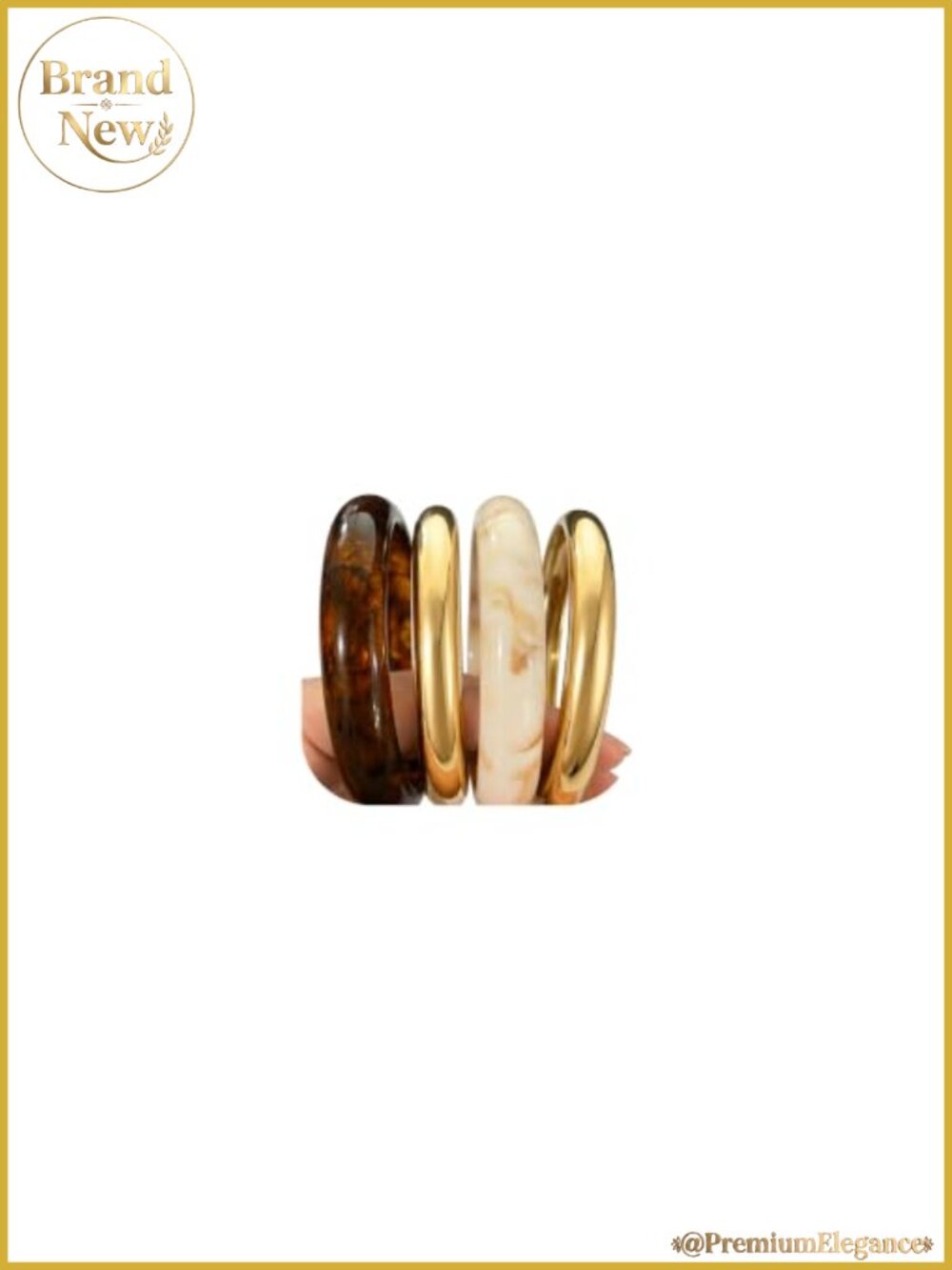 Acrylic Gold Bangle Bracelets Set Chunky Stackable Cuff Statement Jewelry